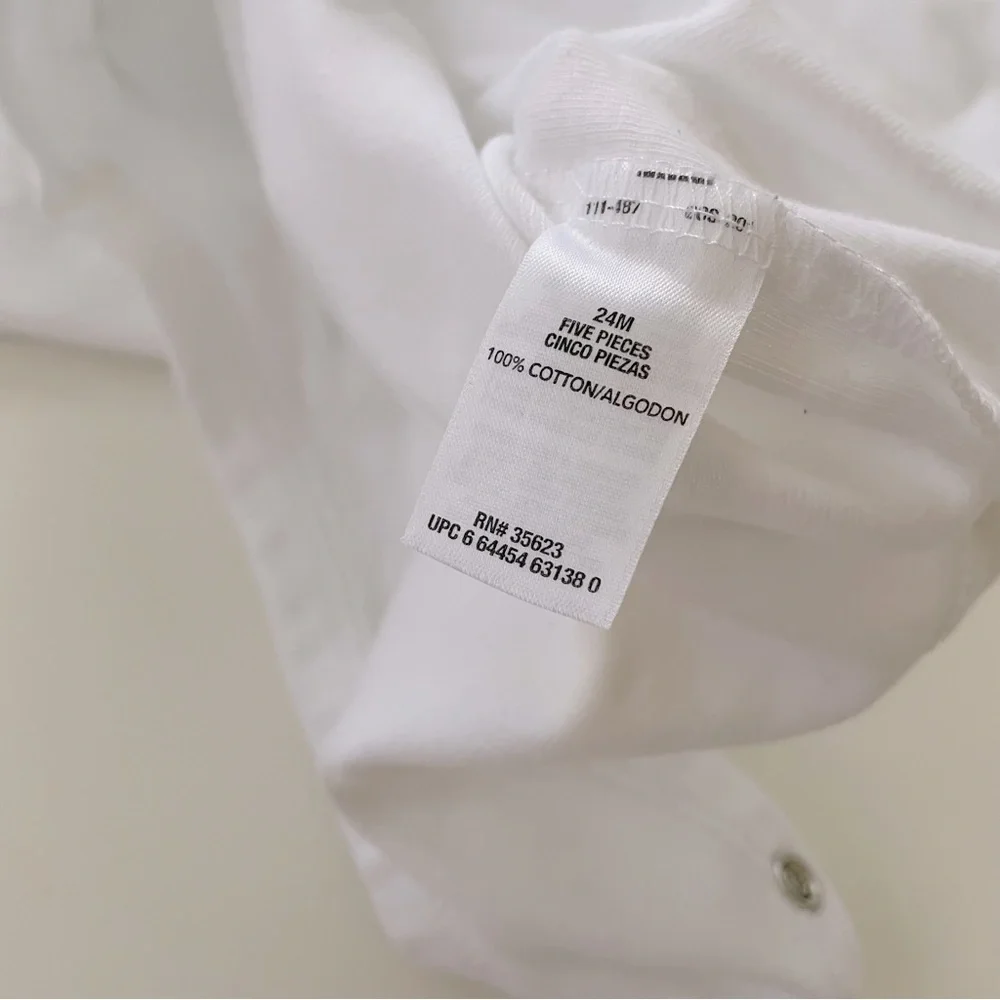 Carter's Baby White Tank Onesies Size 24 months NWOT